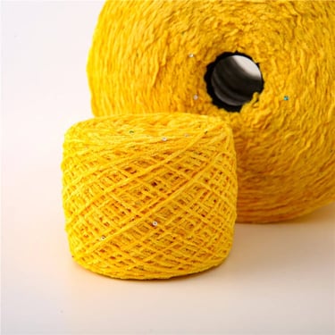 Wholesale coarse needle yarn, pink glitter knitting yarn wholesaler, 6NM/1, 97% polyester, 3% spandex