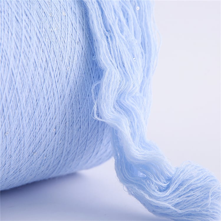 Hand woven cheap blended yarn, sequin yarn