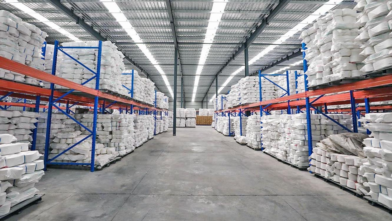 Core yarn supply, yarn warehouse Figure 1
