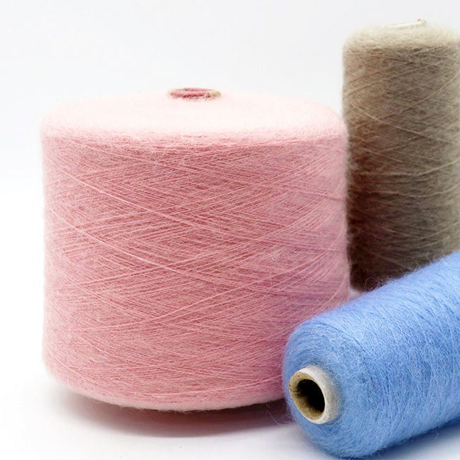 yarn01 Bulk supply fancy yarn,13NM/1 high end mohair customized yarn,32% mohair,28% wool,40% nylon ,yarn color can be customized