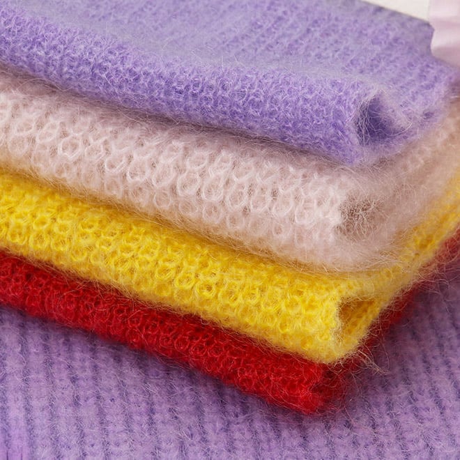 Proveedor de hilo de mohair de gama alta, hilo de mezcla de lana y mohair