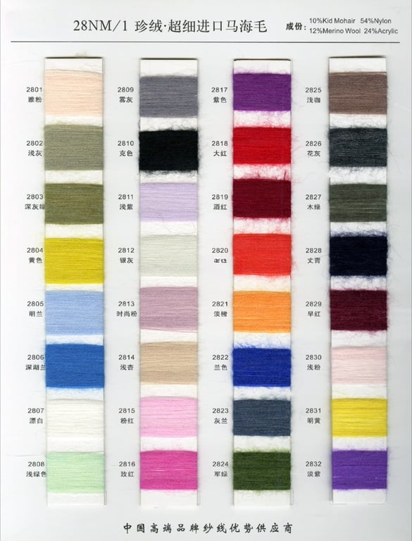 Kartu warna benang mohair yarn01 mohair yarn1