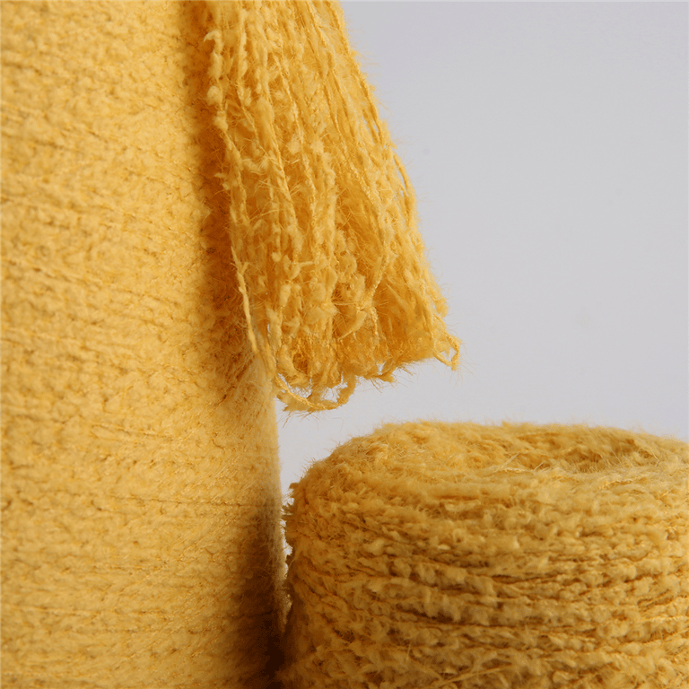 1.3 cm granular golden velvet yarn for knitting sweaters, knitted granular golden mink velvet, knitted 100% nylon yarn, non-shedding wig raw material