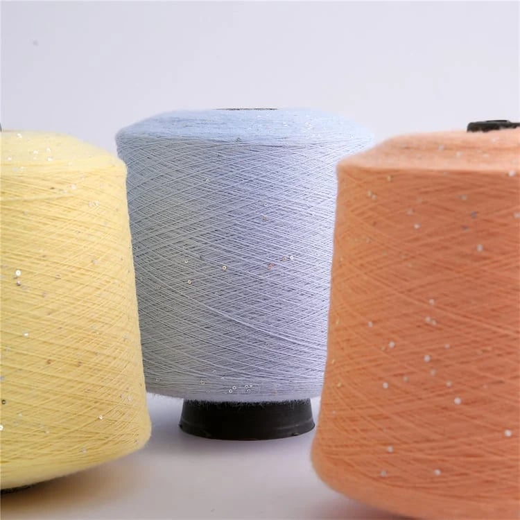 Sequined yarn, Beaded yarn, Sequined blended yarn, Beaded blended yarn, Sequined corespun yarn, Beaded corespun yarn